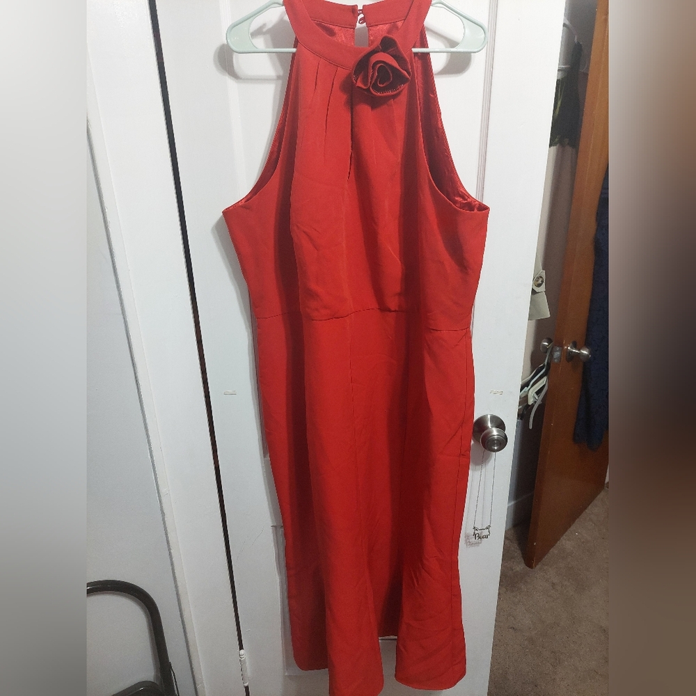 City Chic Red Sleeveless Dress XL 22‎